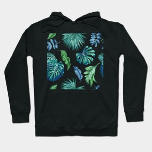 Tropical Leaves Pattern Hoodie